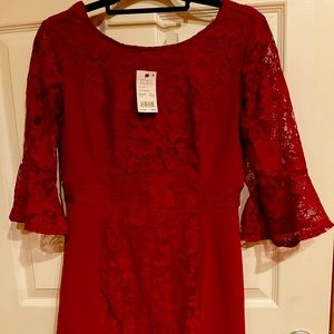 Beautiful stunning red net inset mini dress 👗